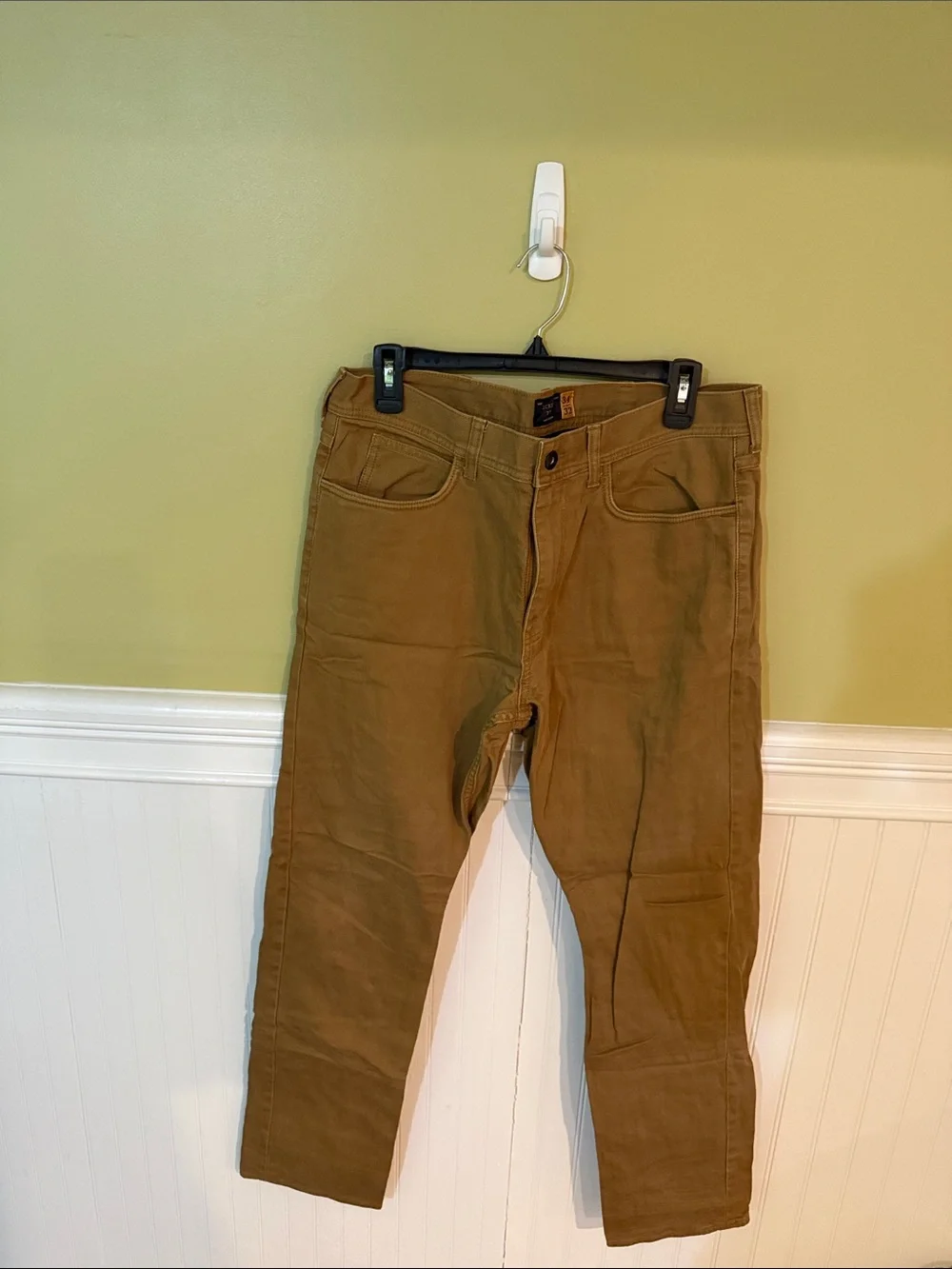 Men's Size 34W x 32L J. Crew 770s Chinos Khaki Brown